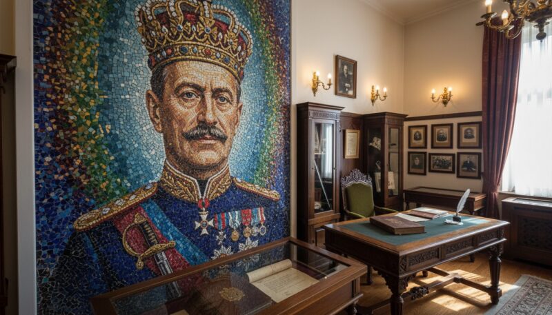 mozaik-portret kralja Petra I mozaik-portret kralja Petra I